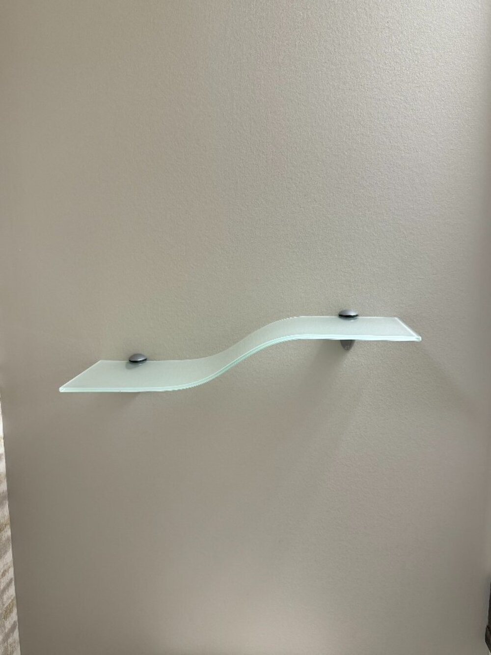 Glass Floating Wave Shelf - Picture 2 of 5